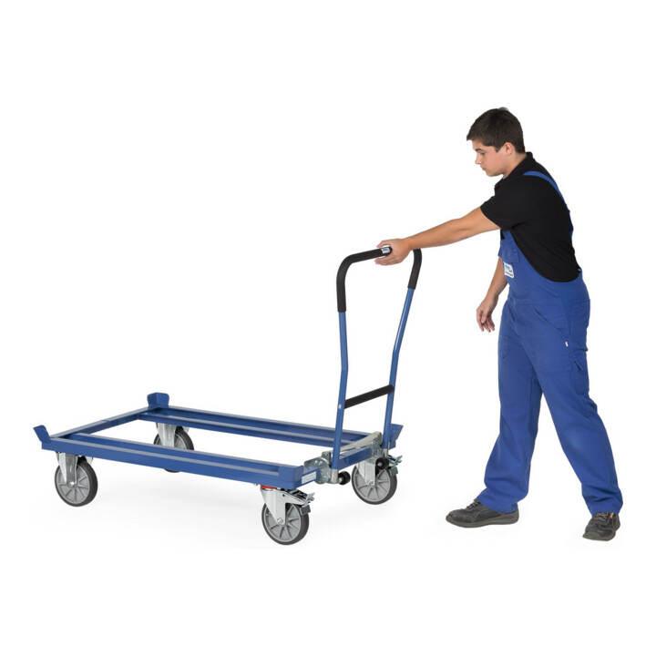 fetra Poussette tubulaire à simple encliquetage pour chariot à palettes
