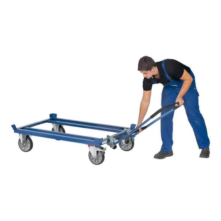 fetra Poussette tubulaire à simple encliquetage pour chariot à palettes