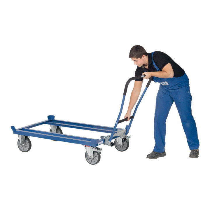 fetra Poussette tubulaire à simple encliquetage pour chariot à palettes