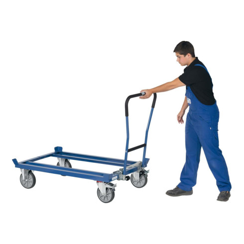 fetra Poussette tubulaire à simple encliquetage pour chariot à palettes