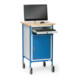fetra Pupitre roulant 5839 avec surface d'écriture horizontale et armoire en acier-4
