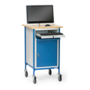 fetra Pupitre roulant 5839 avec surface d'écriture horizontale et armoire en acier-4