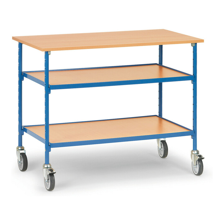 fetra Rolltisch 5862 mit 2 Ablageböden