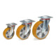 fetra Roulette pivotante PU 125x40mm - charge max. 200kg