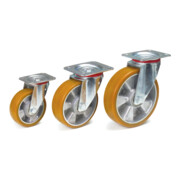 Roulette fetra swivel, pneus en polyuréthane-2