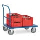 fetra Schiebebügelwagen 2500B mit Blechplattform - Tragkraft 500kg TPE-Reifen