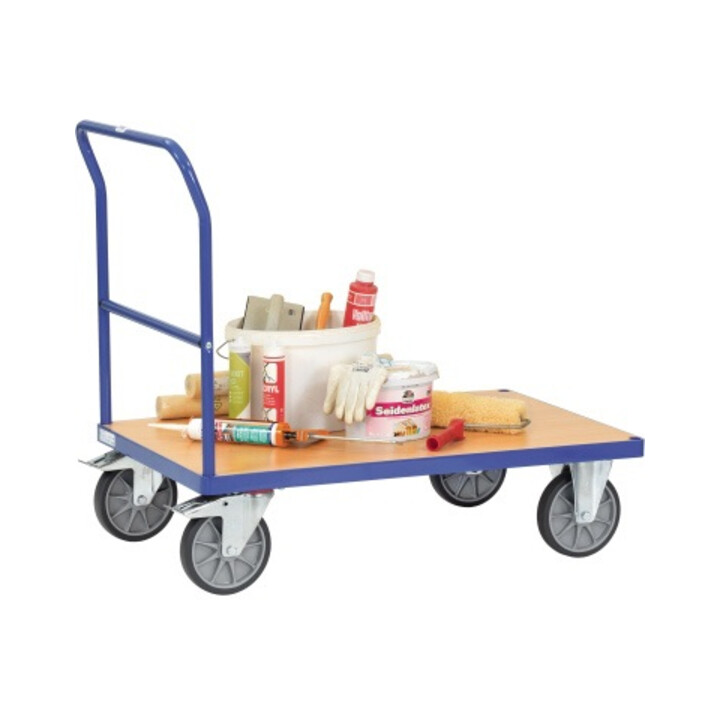 fetra Schiebebügelwagen 2502, Tragkraft 600kg, TPE-Reifen, 1 Schiebebügel