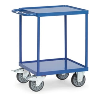 fetra Servante 2496W avec plateaux en tôle d'acier - charge max. 500kg pneus TPE
