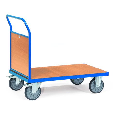 fetra Stirnwandwagen bis 600 kg, mit Stirnwand aus Holz, TPE-Bereifung