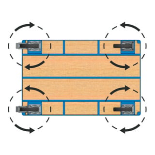 fetra Supplément pour équipement 4 roulettes pivotantes