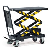 fetra lift table trolley double ciseaux pour une portée de levage particulièrement grande