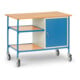 fetra Table roulante 5864 avec armoire en acier verrouillable et 2 étagères