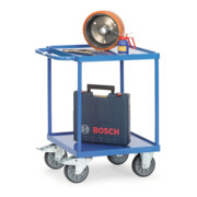 fetra Tischwagen 2496W mit Stahlblech-Wannen - Tragkraft 500kg TPE-Reifen-2