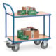 fetra Tischwagen 2602, Tragkraft 400kg TPE-Reifen, 2 Etagen, 1 Schiebebügel