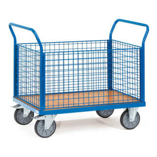 fetra Vierwandwagen, TPE-Reifen, bis 600 kg, mit 4 Wänden aus Drahtgitter