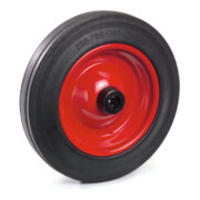 fetra Vollgummirad, schwarz, Naben mit Rollenlager