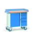 Fetra Werkstattwagen 12452 mit Abrollrand - Tragkraft 400kg TPE-Reifen
