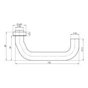 Feuerschutzdrückerlochteil 8100V FS/6621 ER VA F1 schräg 4-KT.9mm-4