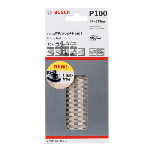 Feuille abrasive Bosch M480 80x133