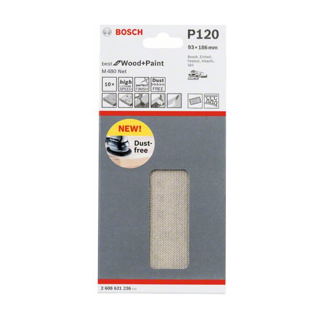 Feuille abrasive 93 x 186 mm, 120