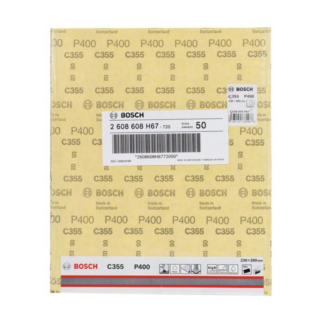 Feuille abrasive Bosch C355 feuille abrasive en papier 230 x 280 mm 400
