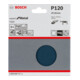Feuille abrasive Bosch F550, Expert for Metal, 125 mm, 120, non perforée, fixation auto-agrippante, pack de 5-4