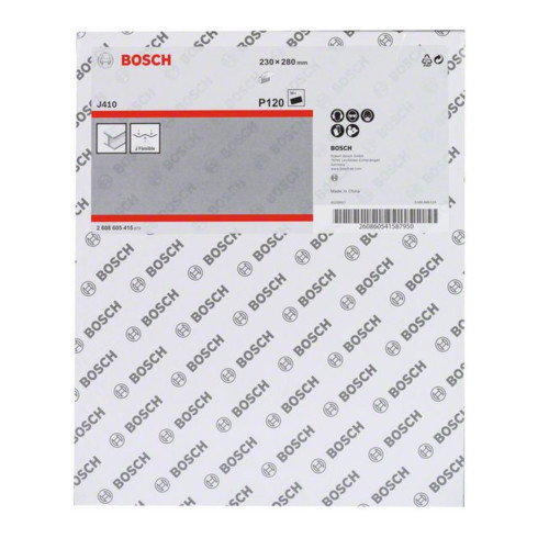 Bosch Sanding Sheet J410 Standard for Metal pour ponceuses à main et ponceuses orbitales