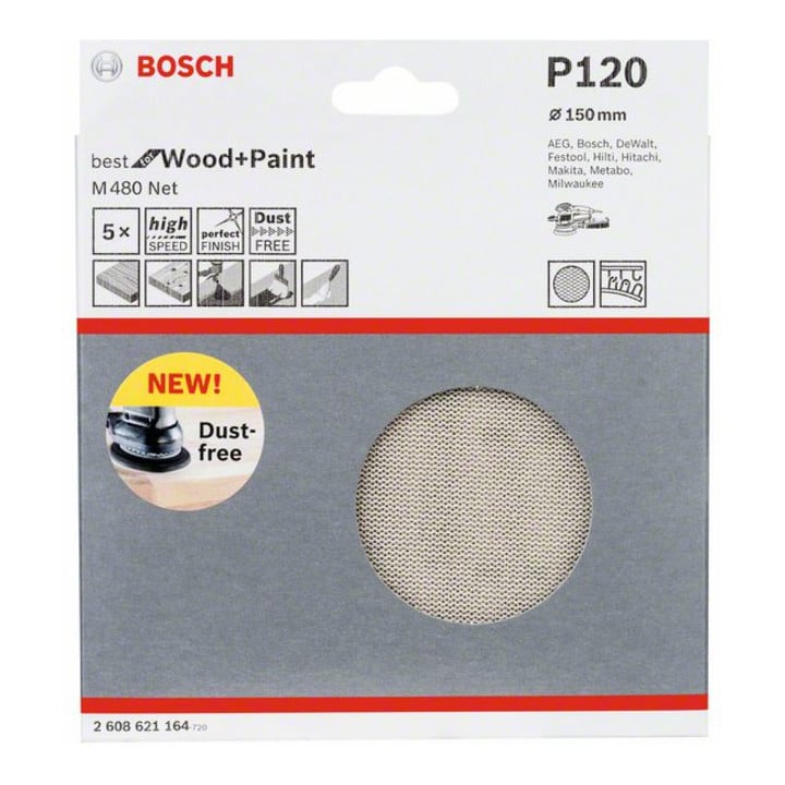 Feuille abrasive Bosch M480 Net Disc