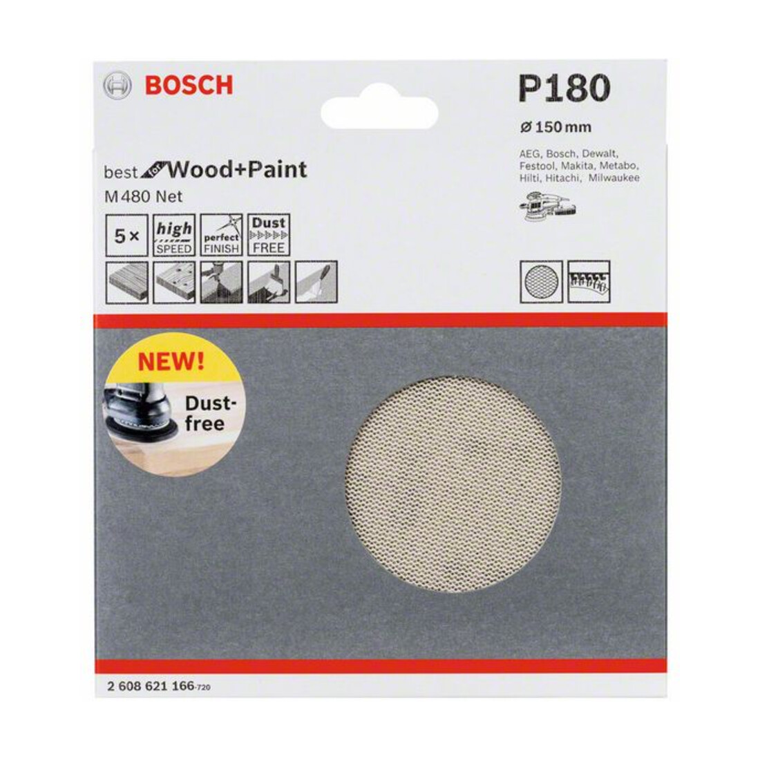 Feuille abrasive Bosch M480 Net Disc