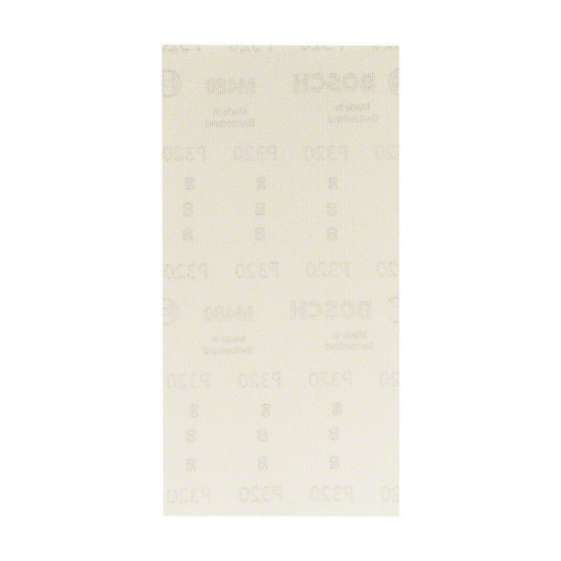 Feuille abrasive Bosch M480 Net, Idéal pour le bois et la peinture, 115 x 230 mm, 320