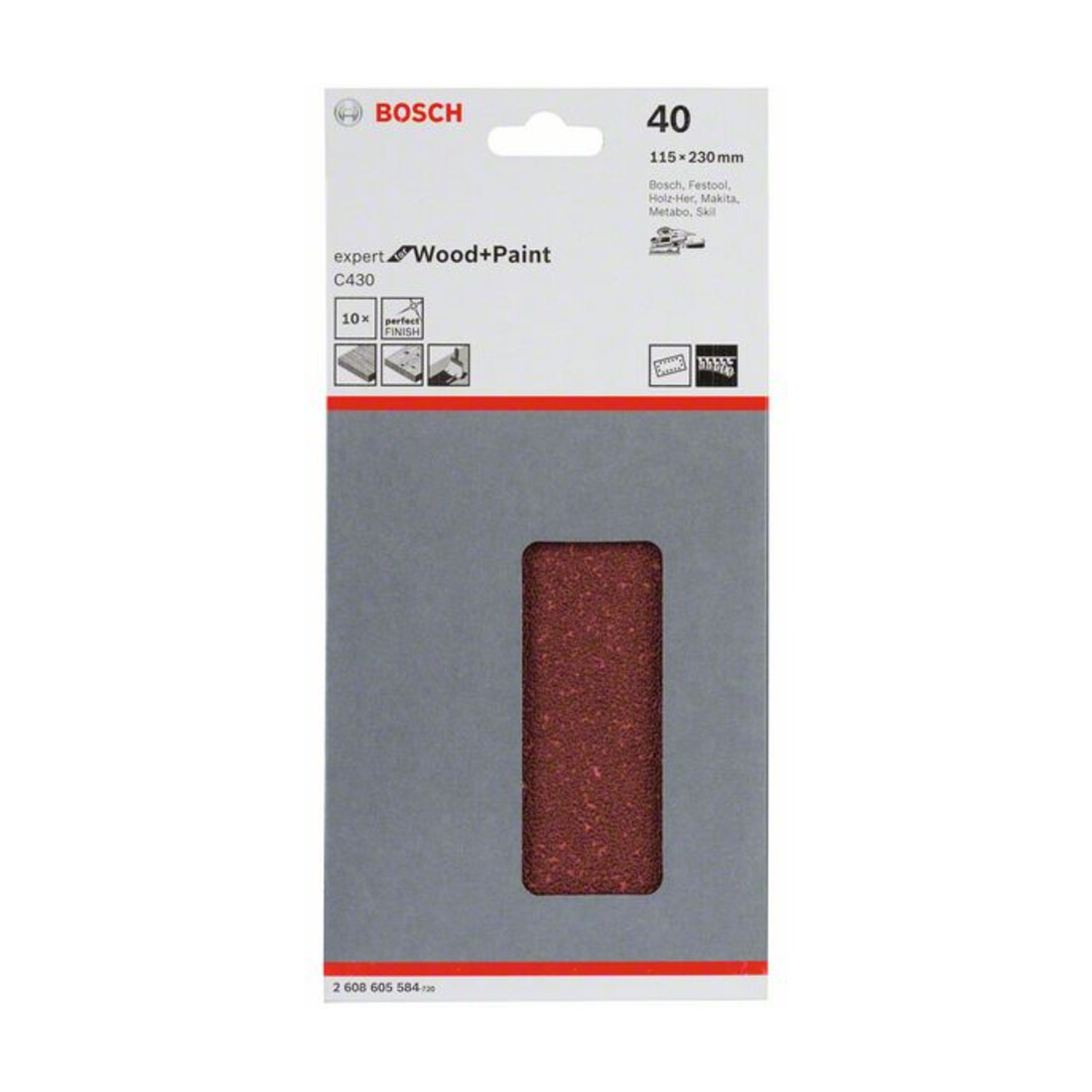 Feuille abrasive Bosch C430 115x230