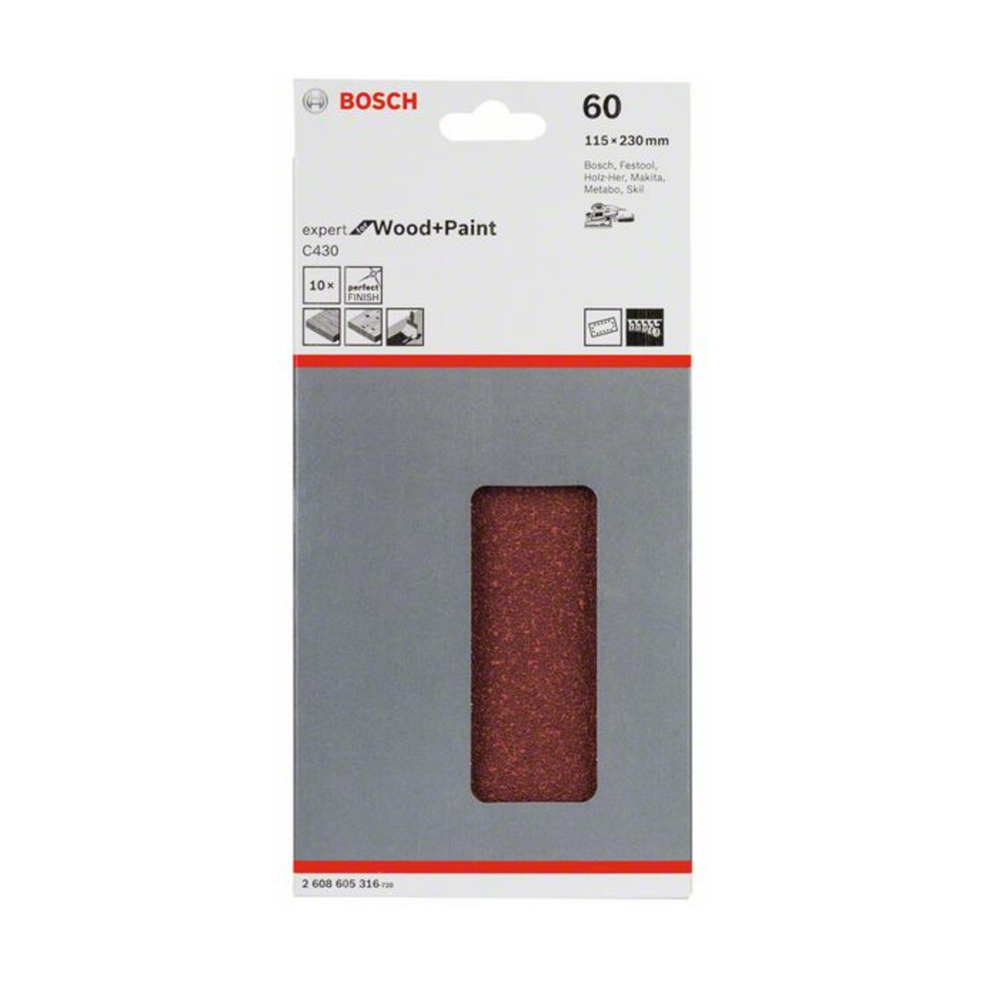 Feuille abrasive Bosch C430 115x230
