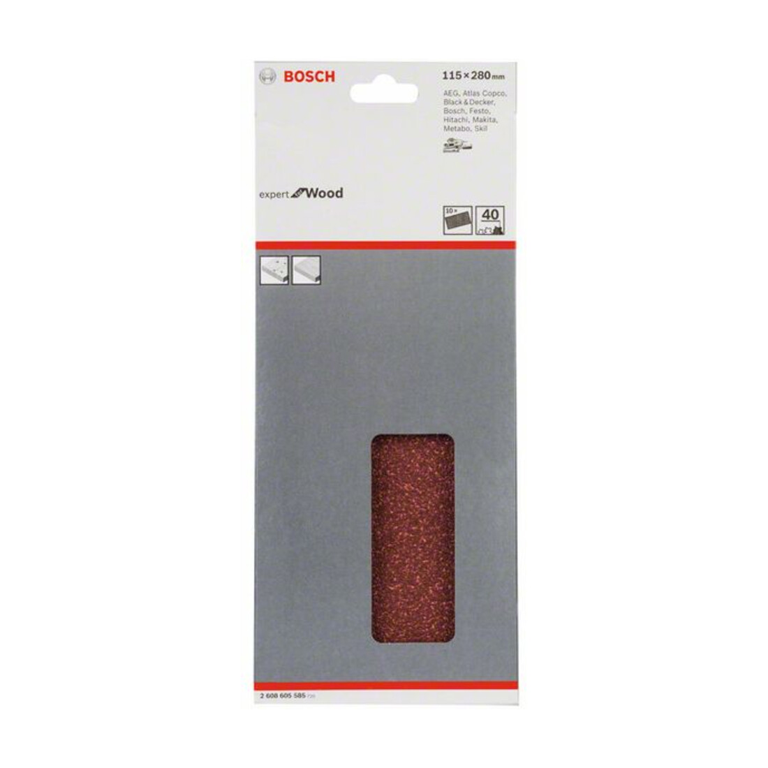 Feuille abrasive C430, pack de 10 115 x 280 mm, 60