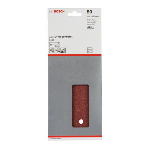 Feuille abrasive Bosch C430 115x280