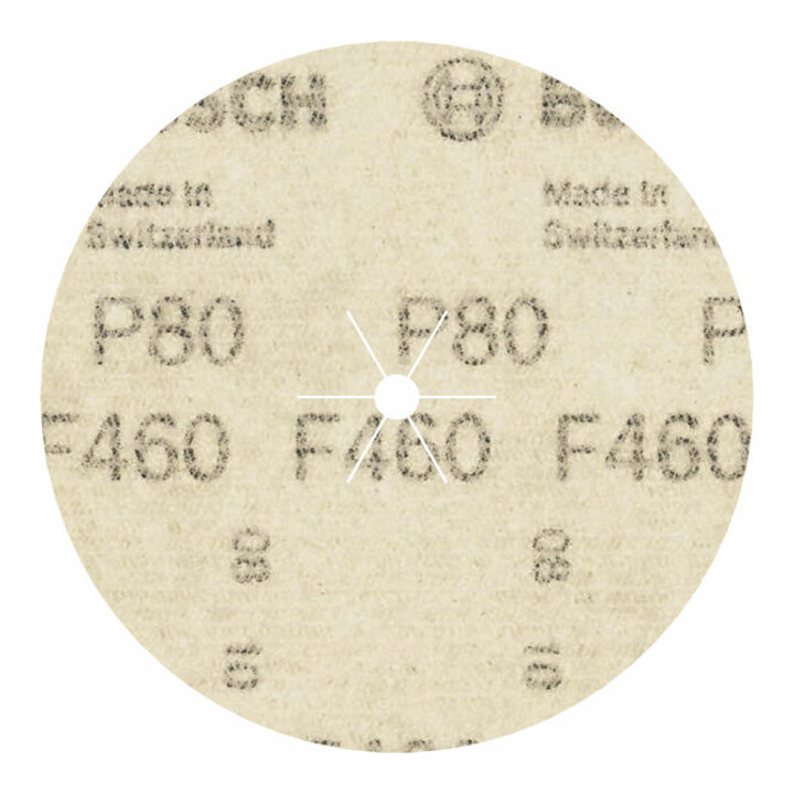 Feuille abrasive F460, kit de 5 pièces 125 mm, 80