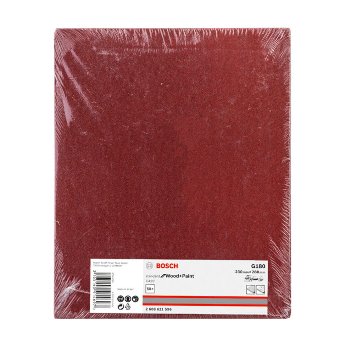 Feuille abrasive papier Bosch C420 Standard pour Bois et Peinture 230 x 280 mm 80 280 mm 230 mm