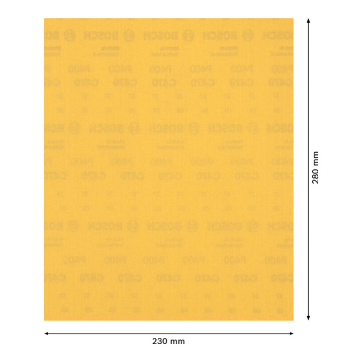 Feuille de papier abrasif Bosch Expert C470 pour ponçage à la main, 230 x 280 mm, G 400