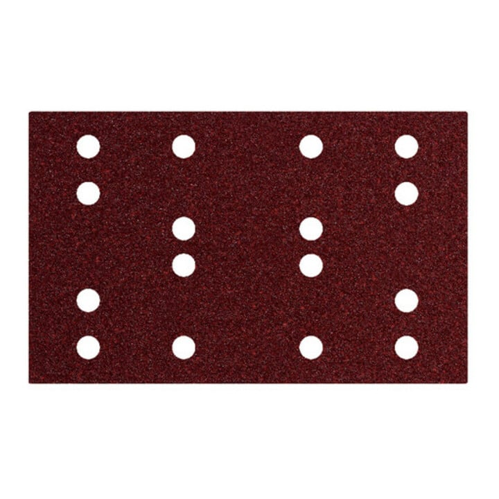 Feuilles abrasives auto-agrippantes Metabo 80 x 133 mm, P 40, 16 trous, avec fixation auto-agrippante (SRA)
