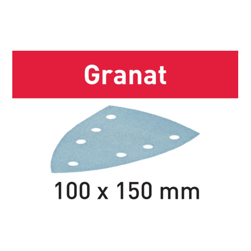 Feuilles abrasives Festool STF DELTA/7 Garnet 100 pièces