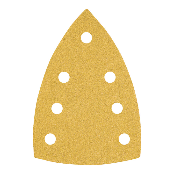 Feuilles abrasives STIER Universal Delta 100 x 150 / P100 / 7 trous, 50 pièces
