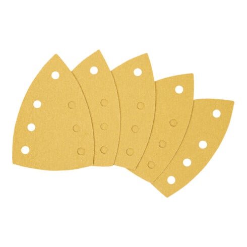 Feuilles abrasives STIER universelles Delta 100 x 150 / P100 / 50 pièces / 7 trous