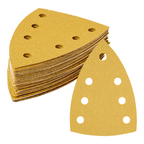 Feuilles abrasives STIER Universal Delta 100 x 150 / P60 / 7 trous, 50 pièces