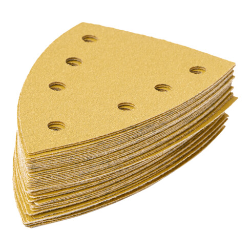 Feuilles abrasives STIER universelles Delta 100 x 150 / P60 / 50 pièces / 7 trous
