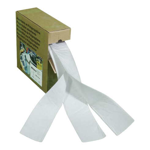 Feutre absorbant d'huile 3 couches, carton, blanc, capacité 23,9L élevée