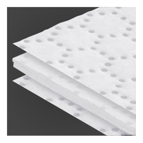 Feutre absorbant d'huile 3 couches, carton, blanc, capacité 23,9L élevée