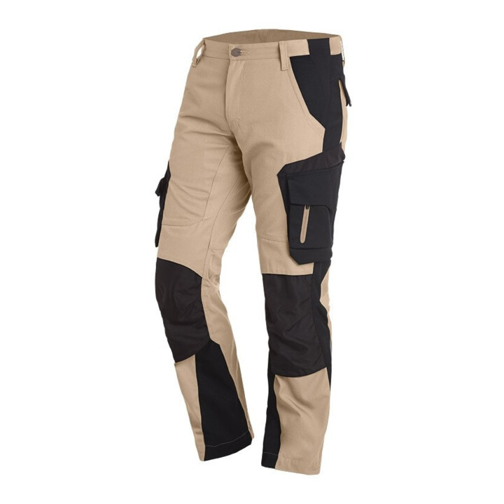 FHB Arbeitshose FLORIAN beige-schwarz 58