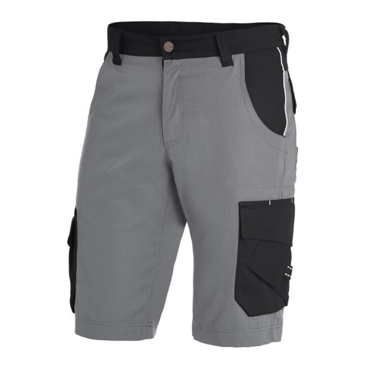 FHB Bermuda THEO grau-schwarz Gr. 46 Baumwolle Polyester 300 g/m²