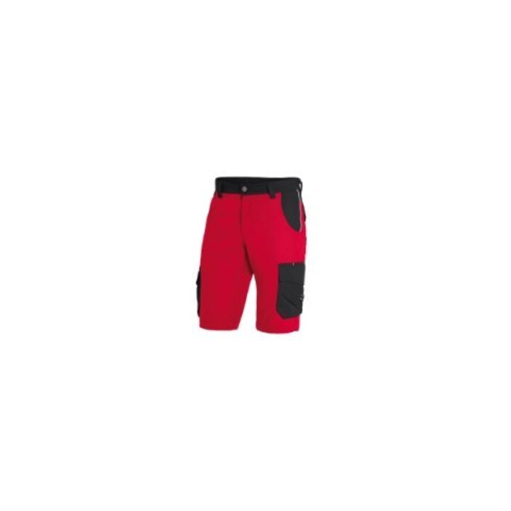FHB Bermuda THEO rot-schwarz 50 Baumwolle Polyester 300 g/m²