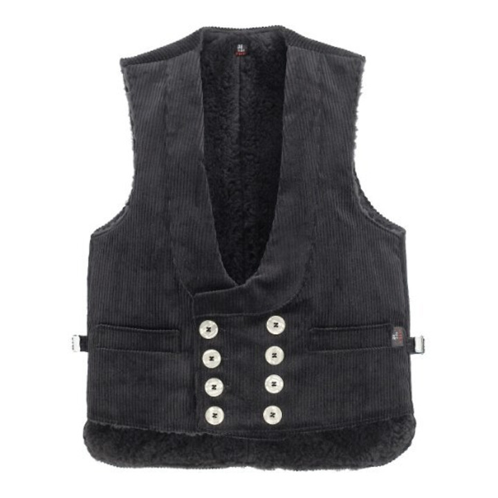 FHB Gilet de corporation THOMAS en velours côtelé Trenkercord noir 52