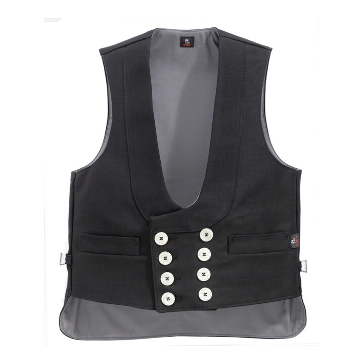 FHB Gilet de guilde JAKOB noir 110 double fil Zwirn